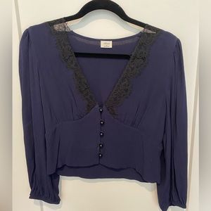 Artizia Wilfred Navy Blouse Size M